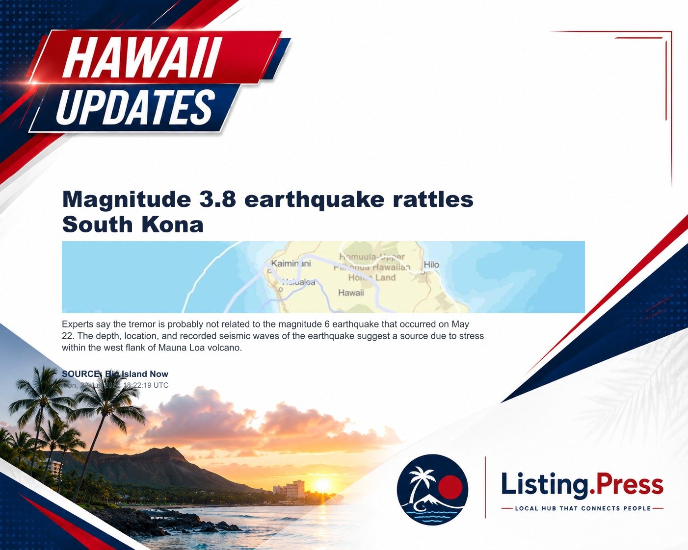 Magnitude 3.8 earthquake rattles South Kona