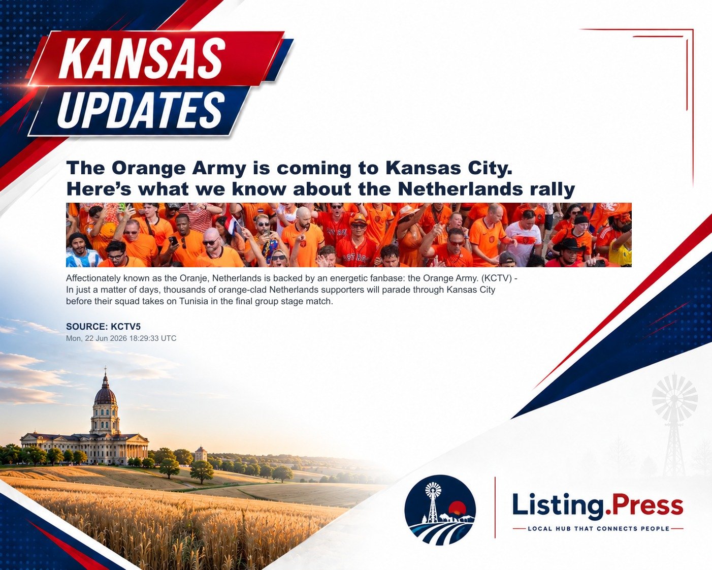 The Orange Army is coming to Kansas City. Here’s what we know about the Netherlands rally