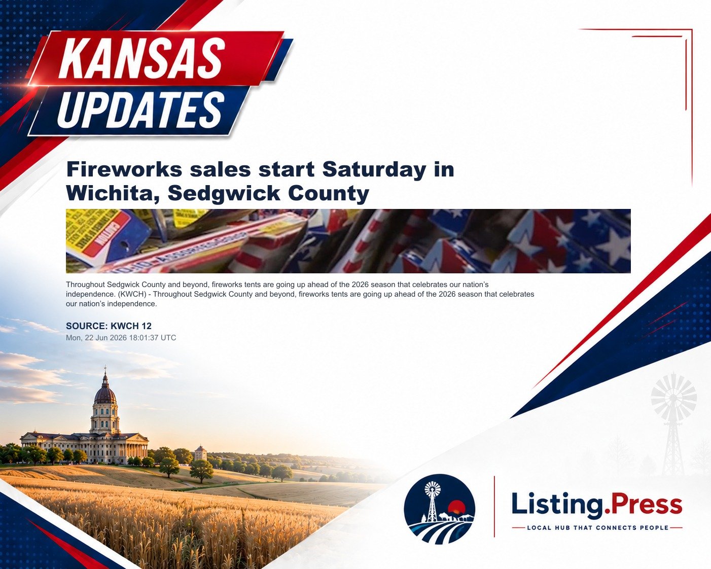 Fireworks sales start Saturday in Wichita, Sedgwick County