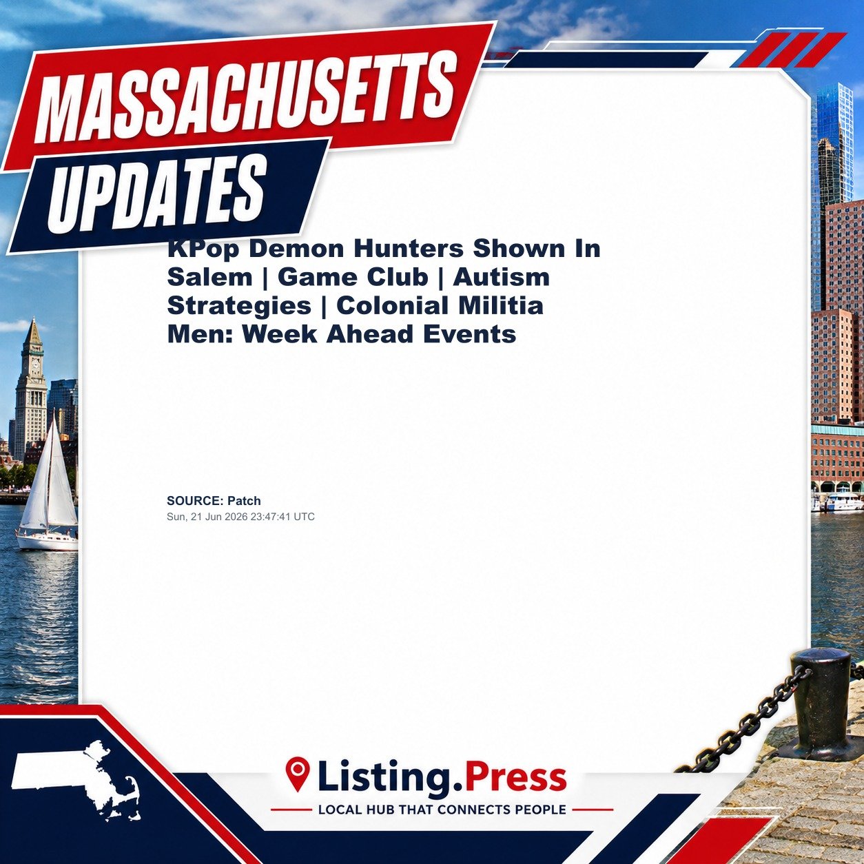 KPop Demon Hunters Shown In Salem | Game Club | Autism Strategies | Colonial Militia Men: Week Ahead Events