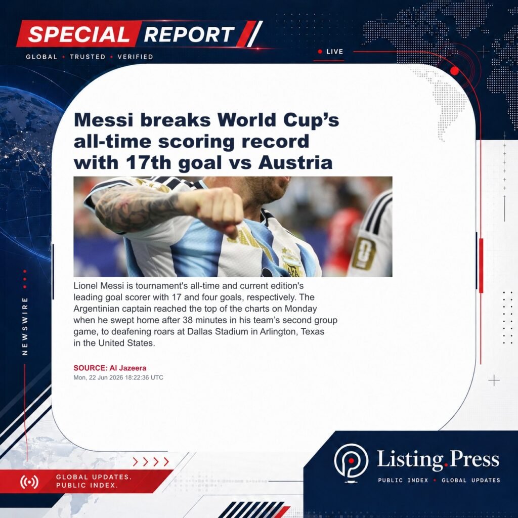 Messi breaks World Cup’s all-time scoring record with 17th goal vs Austria