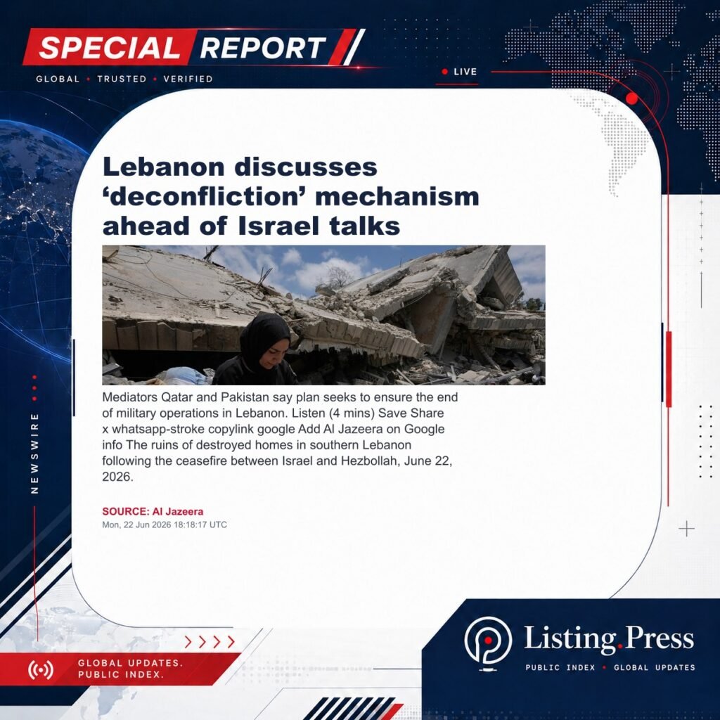 Lebanon discusses ‘deconfliction’ mechanism ahead of Israel talks