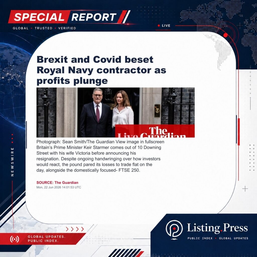 Brexit and Covid beset Royal Navy contractor as profits plunge
