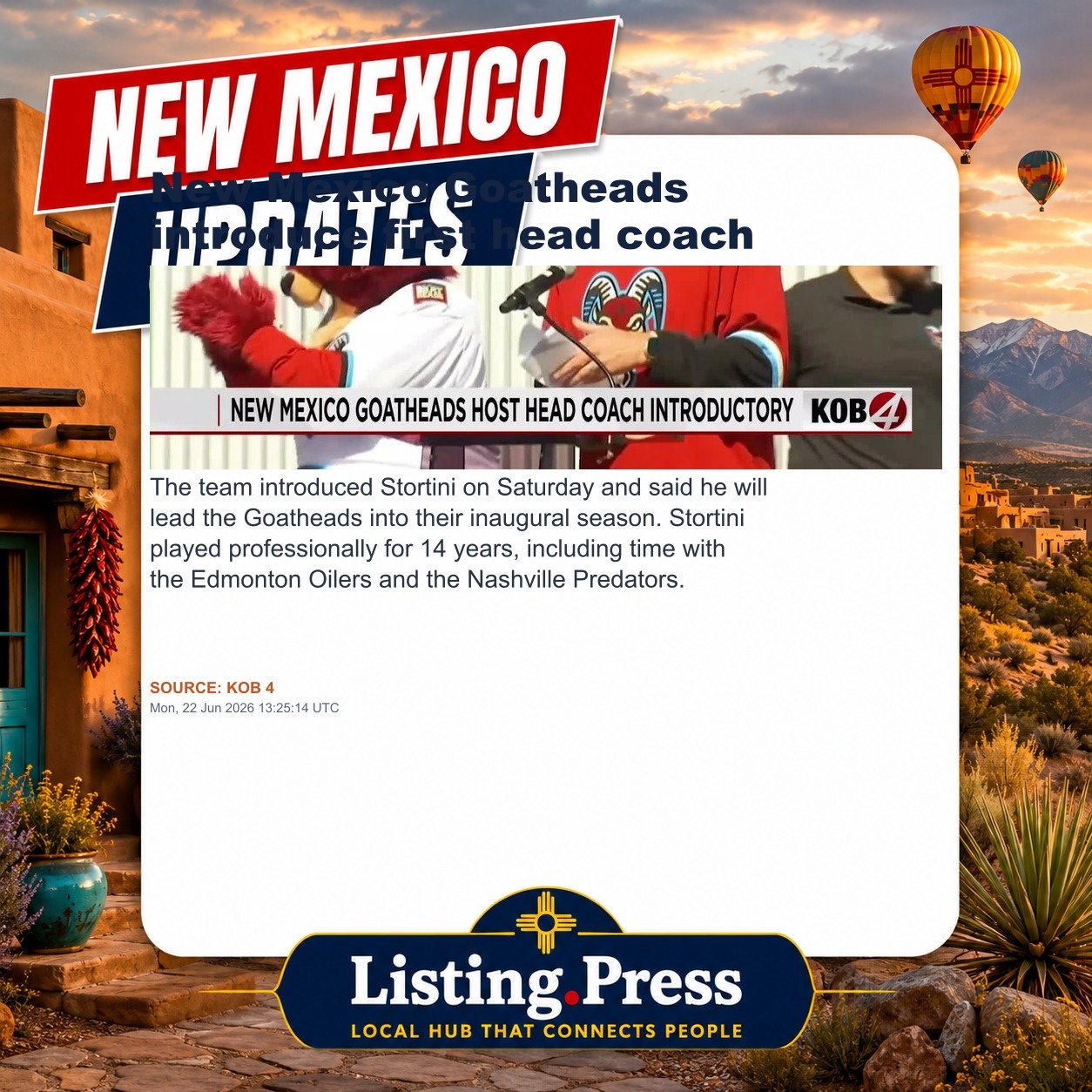 New Mexico Goatheads introduce first head coach