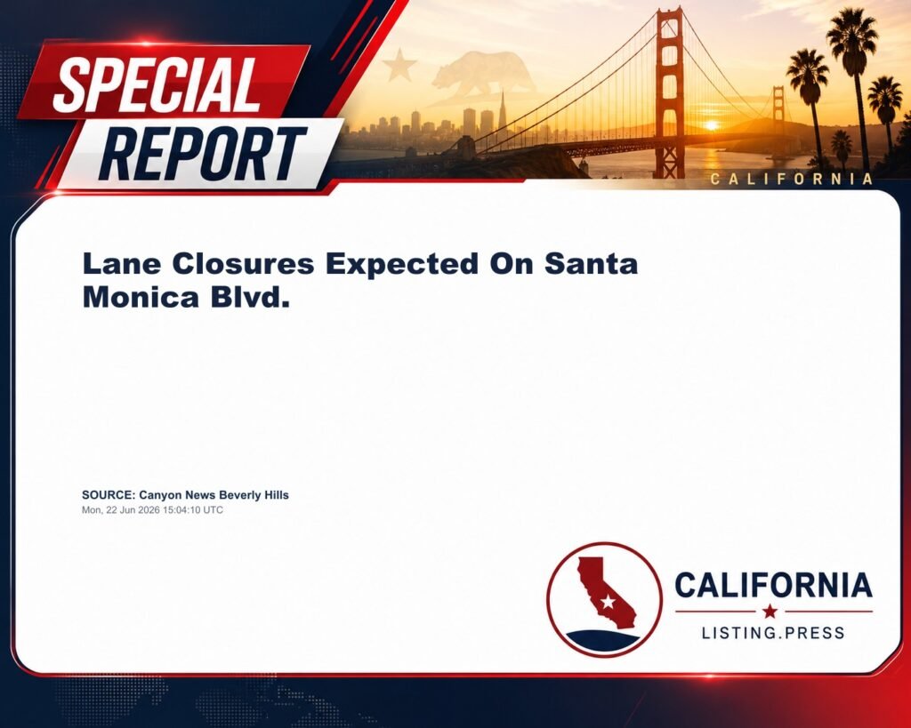 Lane Closures Expected On Santa Monica Blvd.