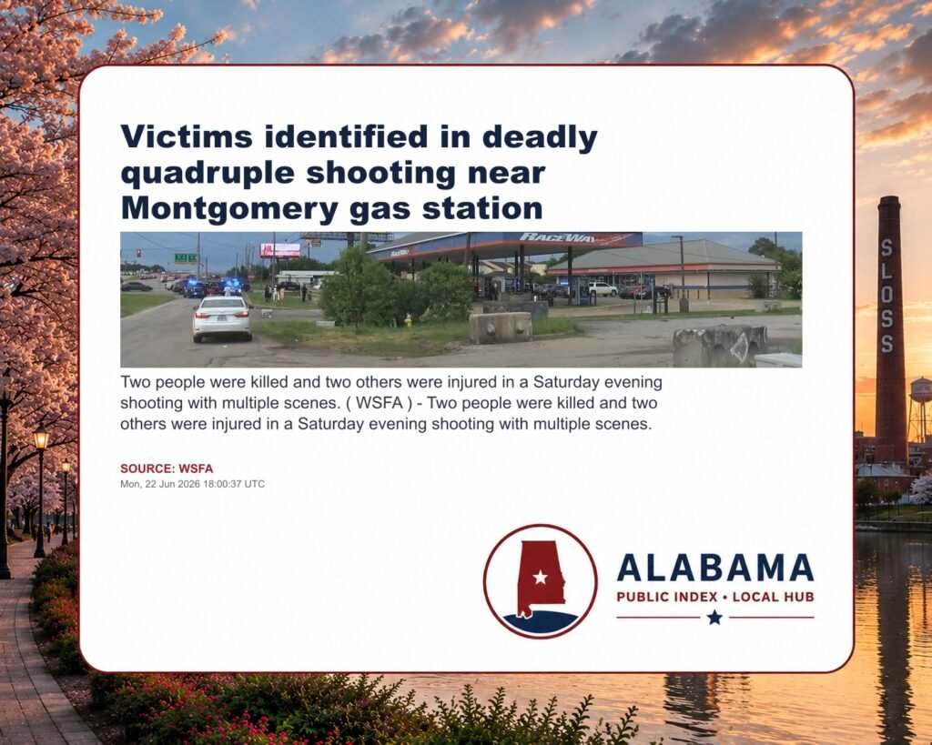 Victims identified in deadly quadruple shooting near Montgomery gas station