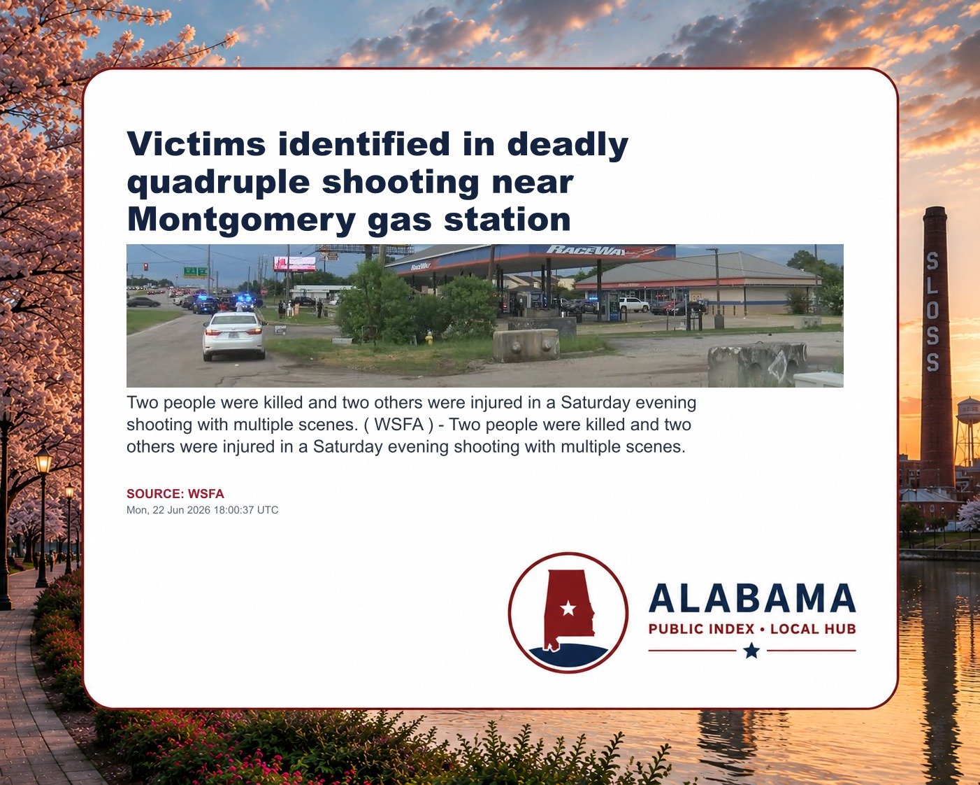 Victims identified in deadly quadruple shooting near Montgomery gas station