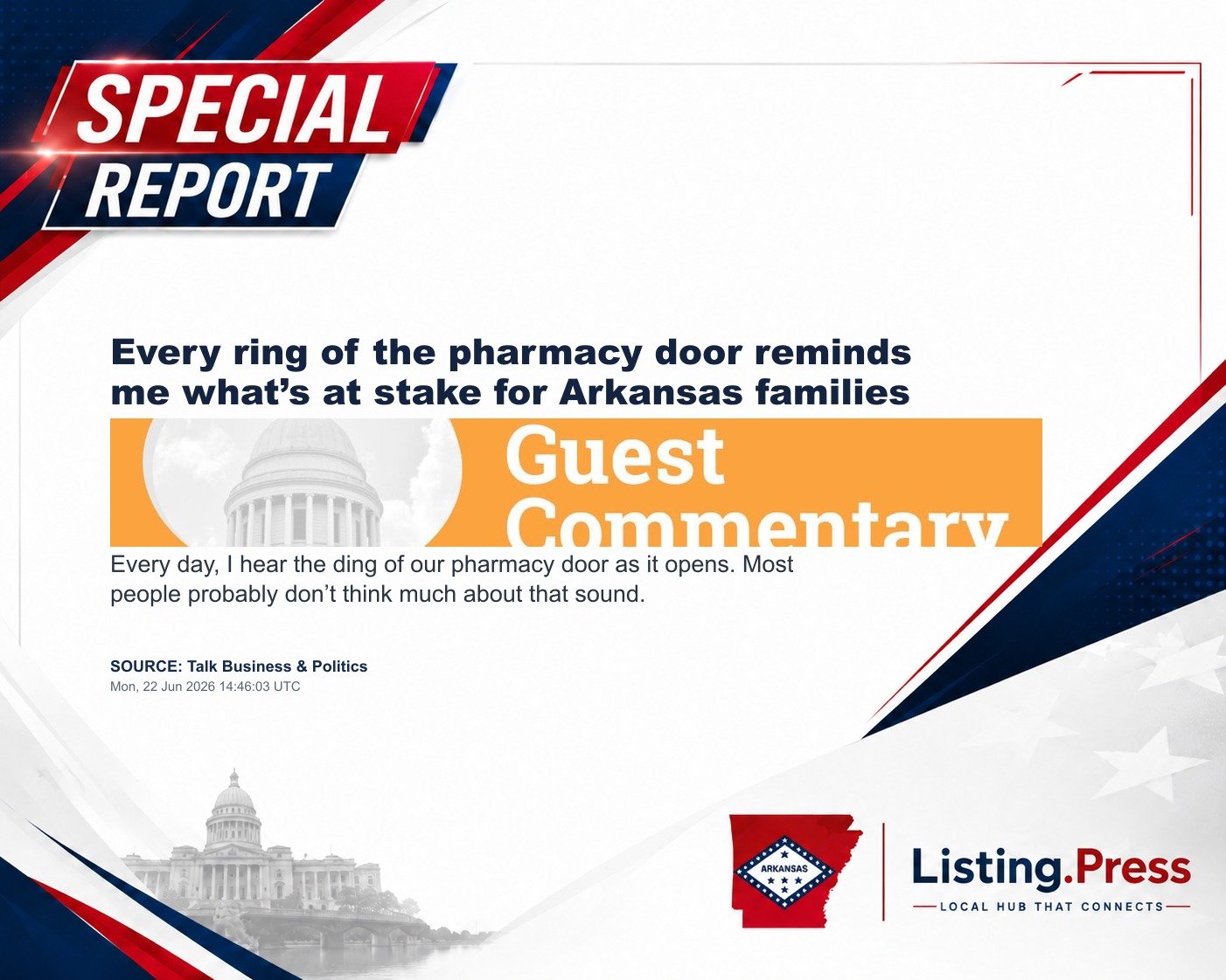 Every ring of the pharmacy door reminds me what’s at stake for Arkansas families