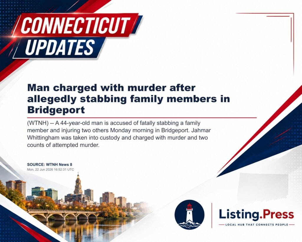 Man charged with murder after allegedly stabbing family members in Bridgeport