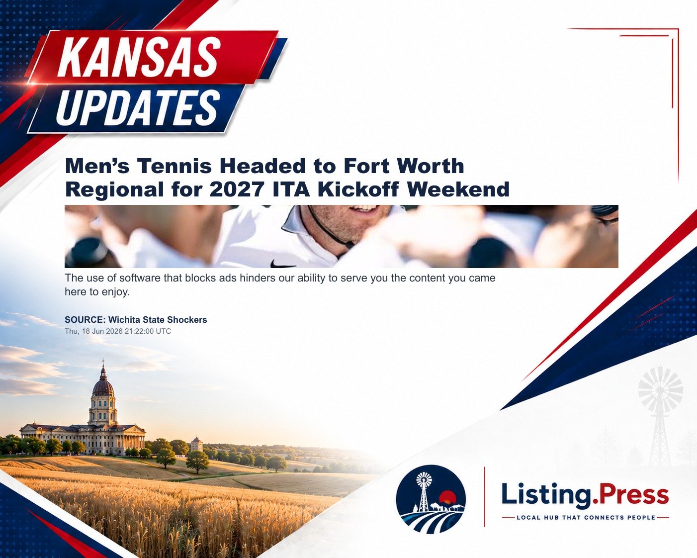 Men’s Tennis Headed to Fort Worth Regional for 2027 ITA Kickoff Weekend