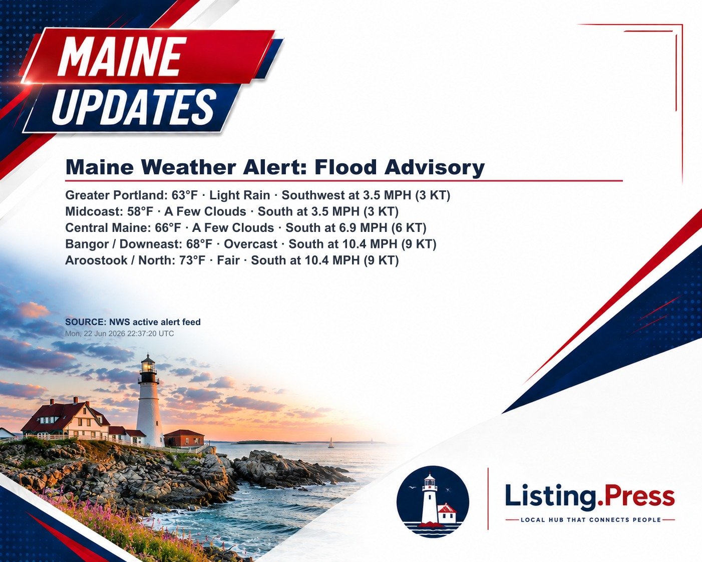 Maine Weather Alert: Flood Advisory