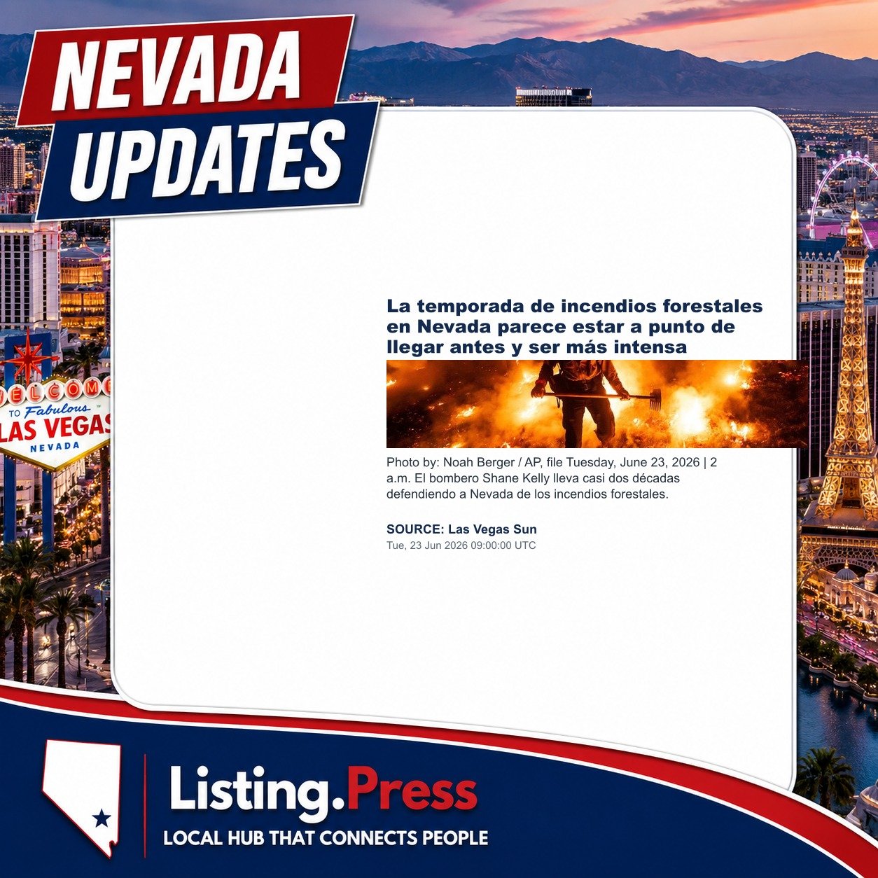 La temporada de incendios forestales en Nevada parece estar a punto de llegar antes y ser más intensa