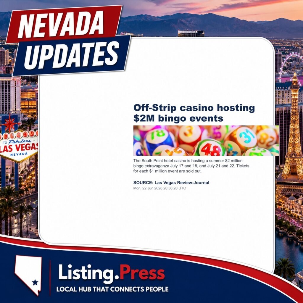 Off-Strip casino hosting $2M bingo events