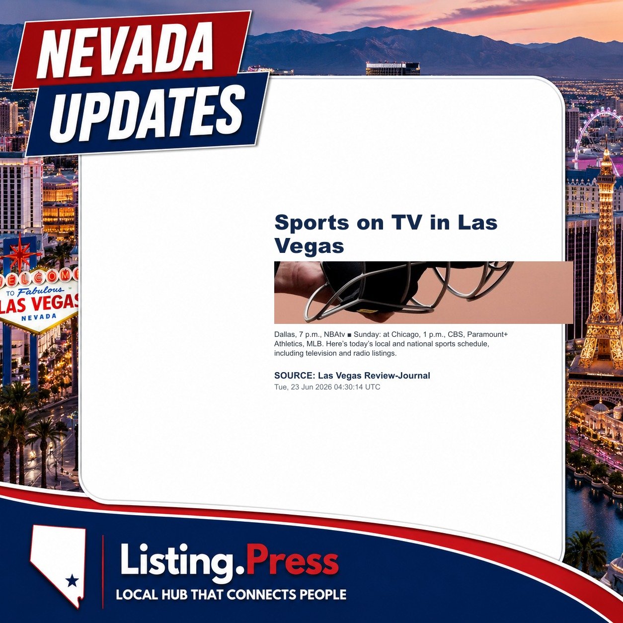 Sports on TV in Las Vegas