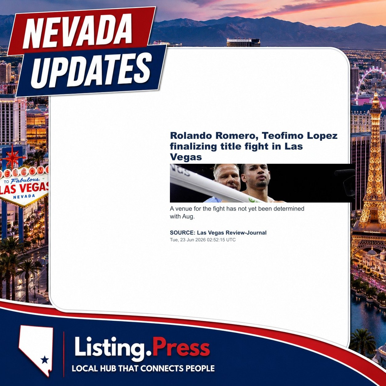 Rolando Romero, Teofimo Lopez finalizing title fight in Las Vegas
