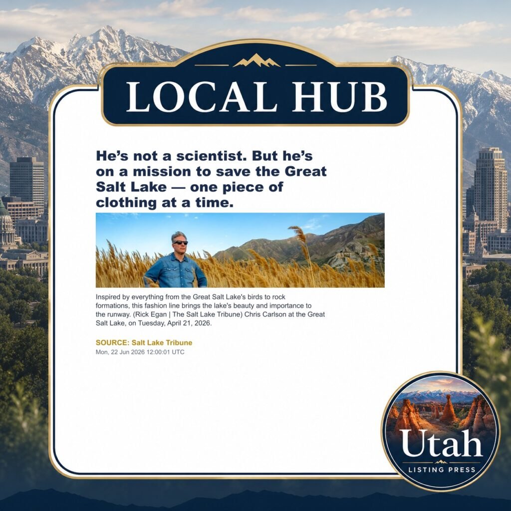 He’s not a scientist. But he’s on a mission to save the Great Salt Lake — one piece of clothing at a time.