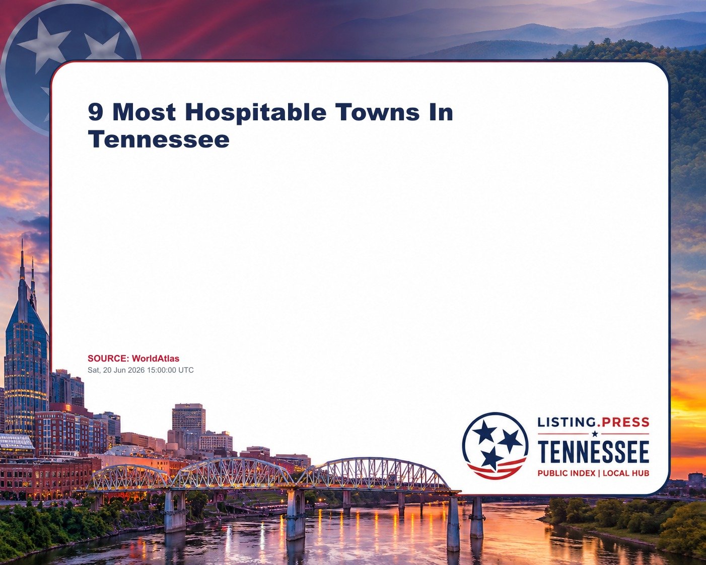 9 Most Hospitable Towns In Tennessee