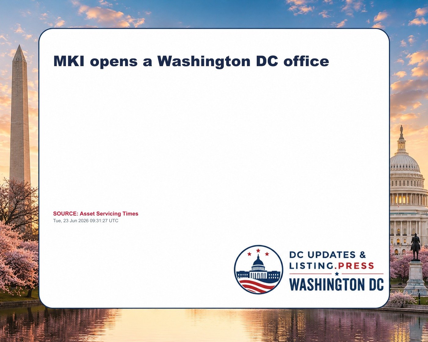 MKI opens a Washington DC office