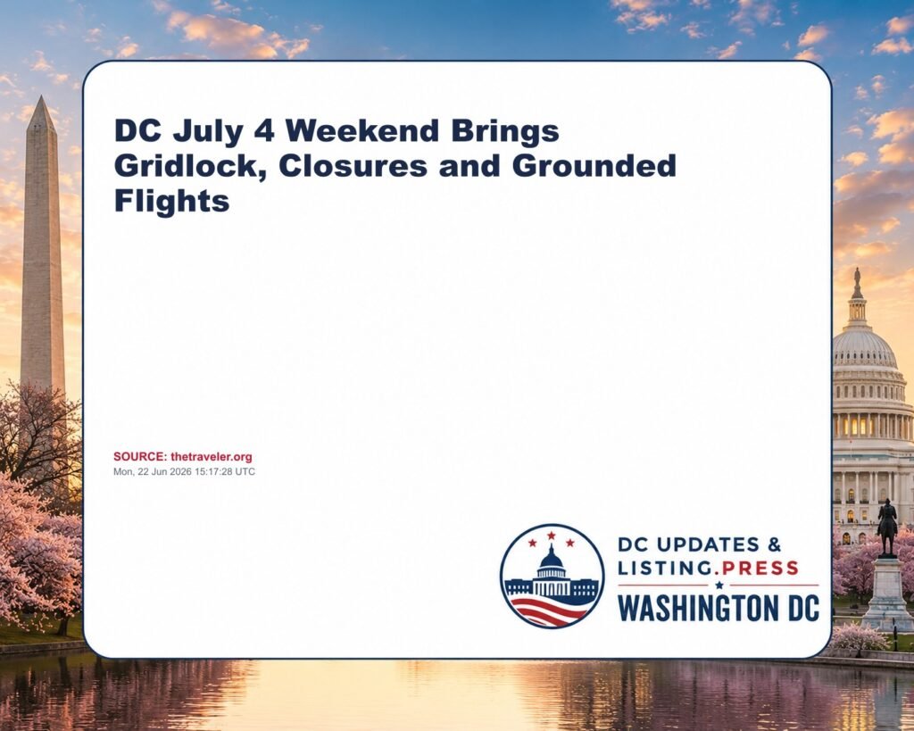 DC July 4 Weekend Brings Gridlock, Closures and Grounded Flights