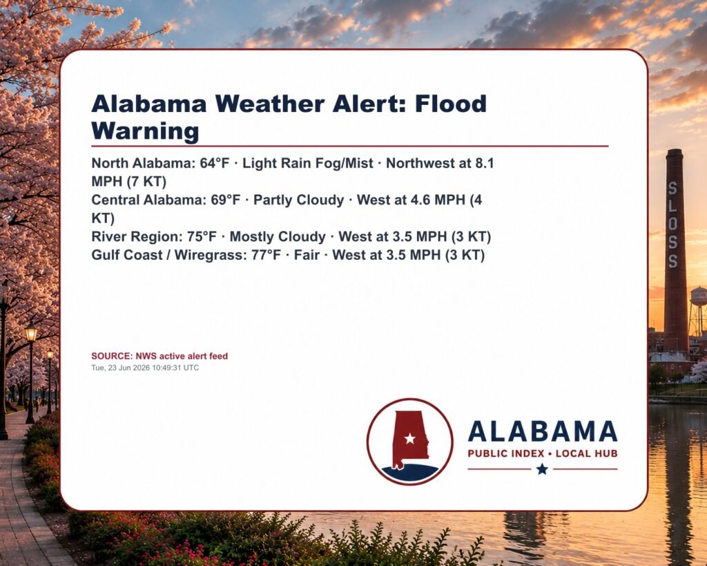 Alabama Weather Alert: Flood Warning