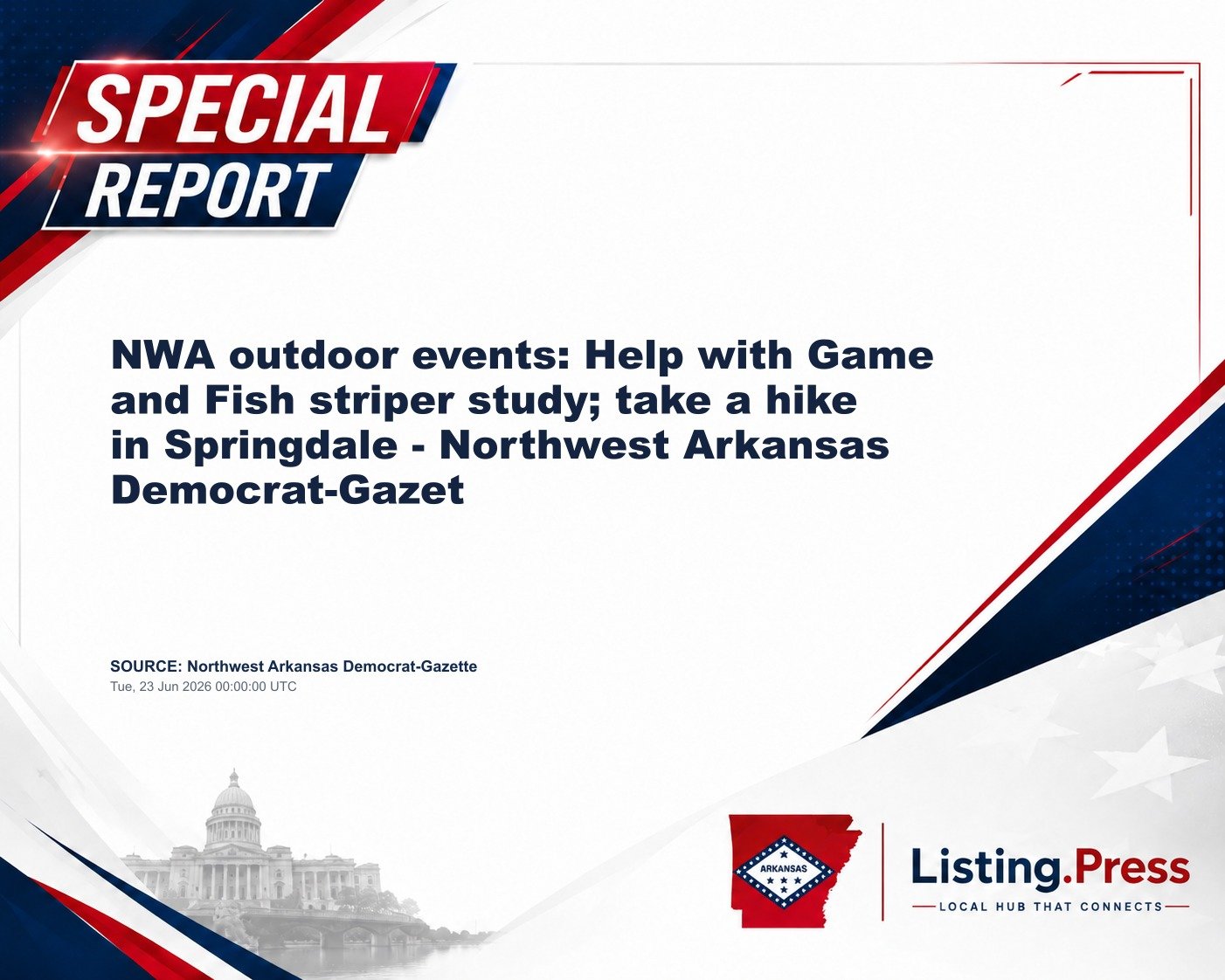 NWA outdoor events: Help with Game and Fish striper study; take a hike in Springdale - Northwest Arkansas Democrat-Gazet