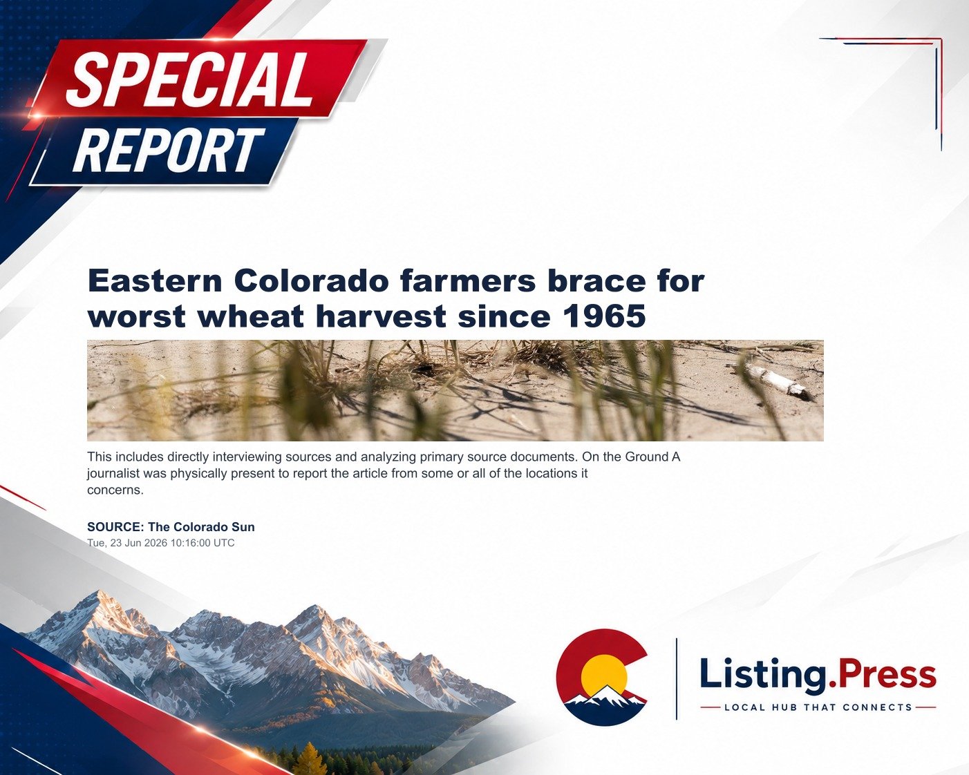 Eastern Colorado farmers brace for worst wheat harvest since 1965