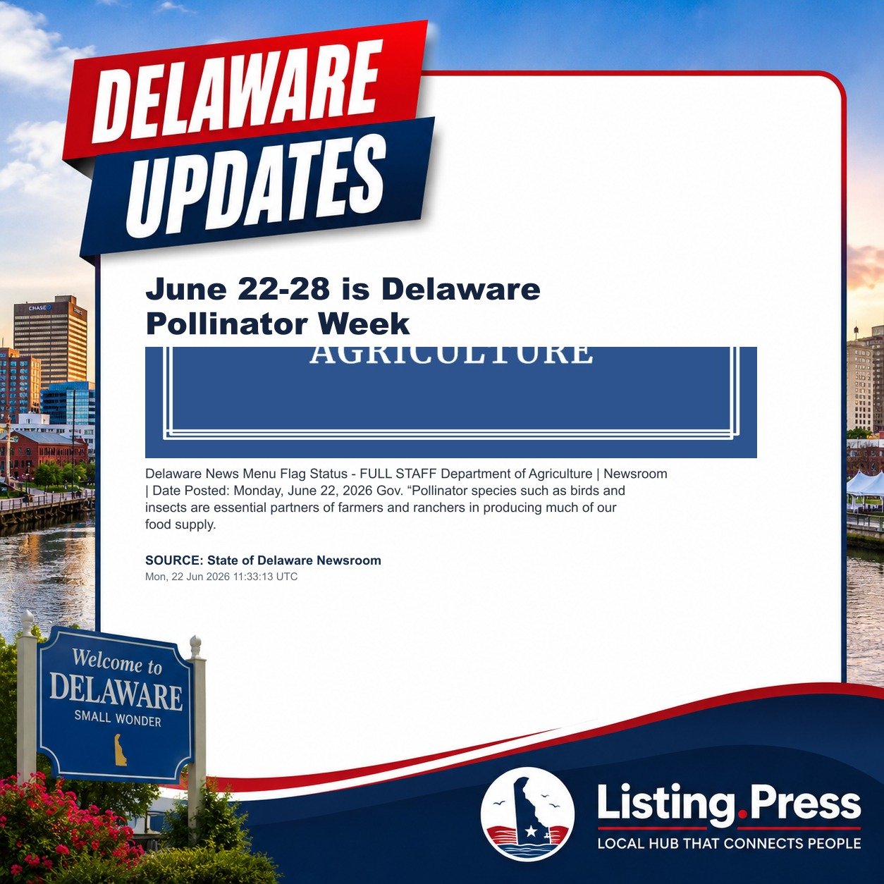June 22-28 is Delaware Pollinator Week