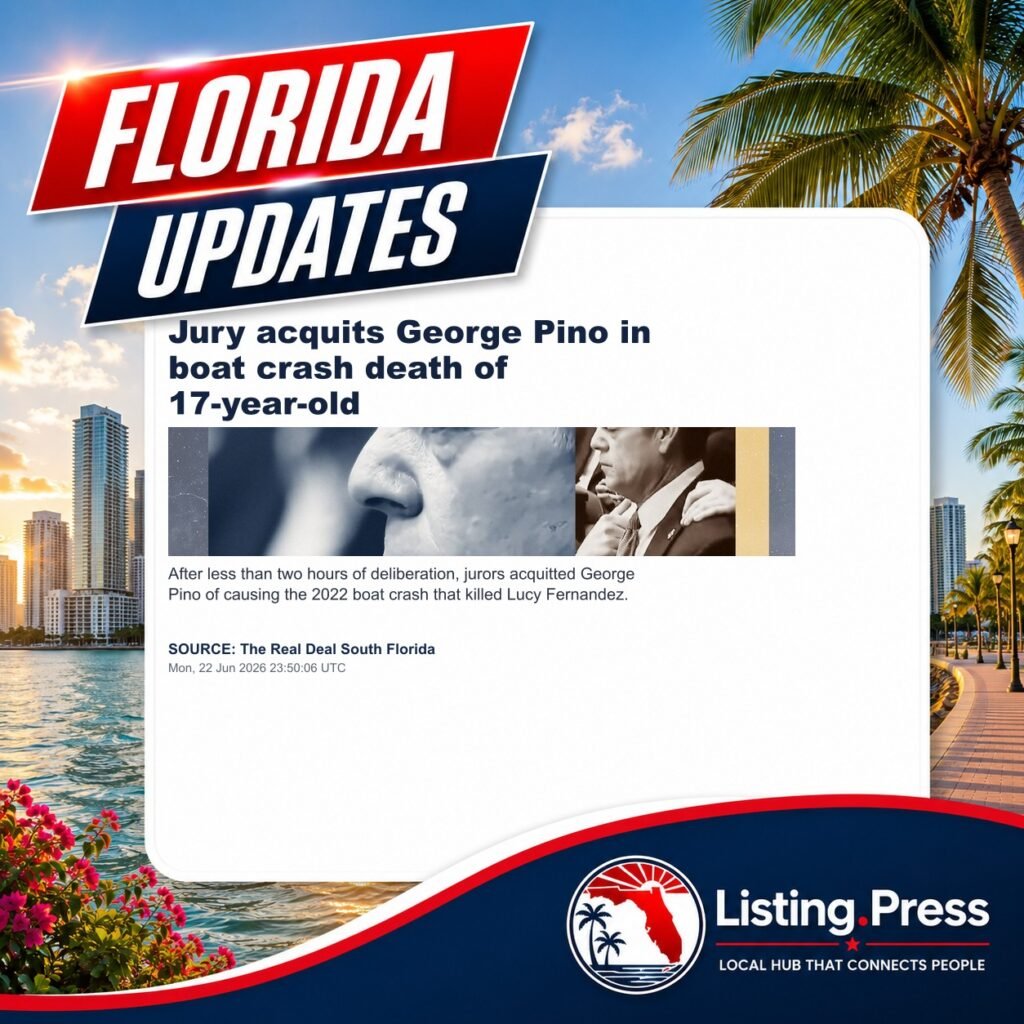 Jury acquits George Pino in boat crash death of 17-year-old