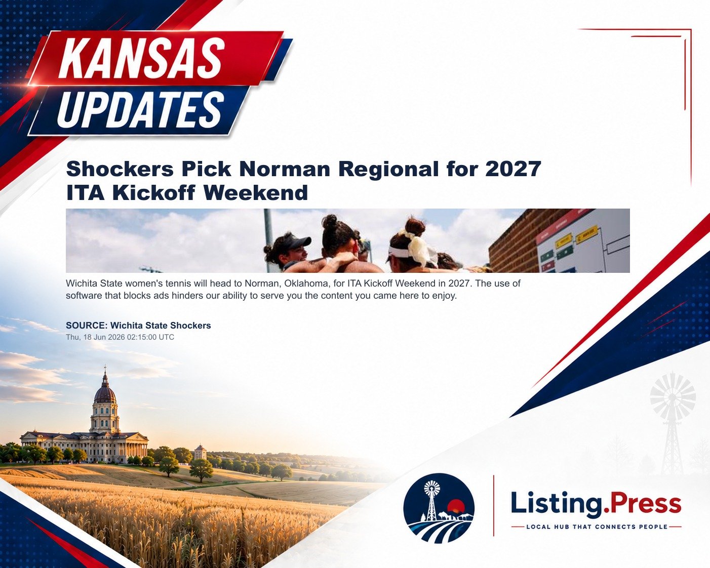 Shockers Pick Norman Regional for 2027 ITA Kickoff Weekend
