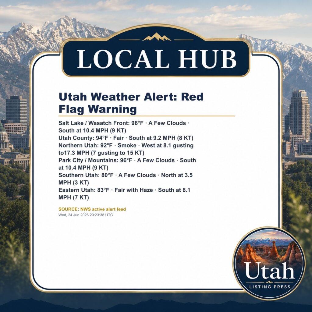 Utah Weather Alert: Red Flag Warning