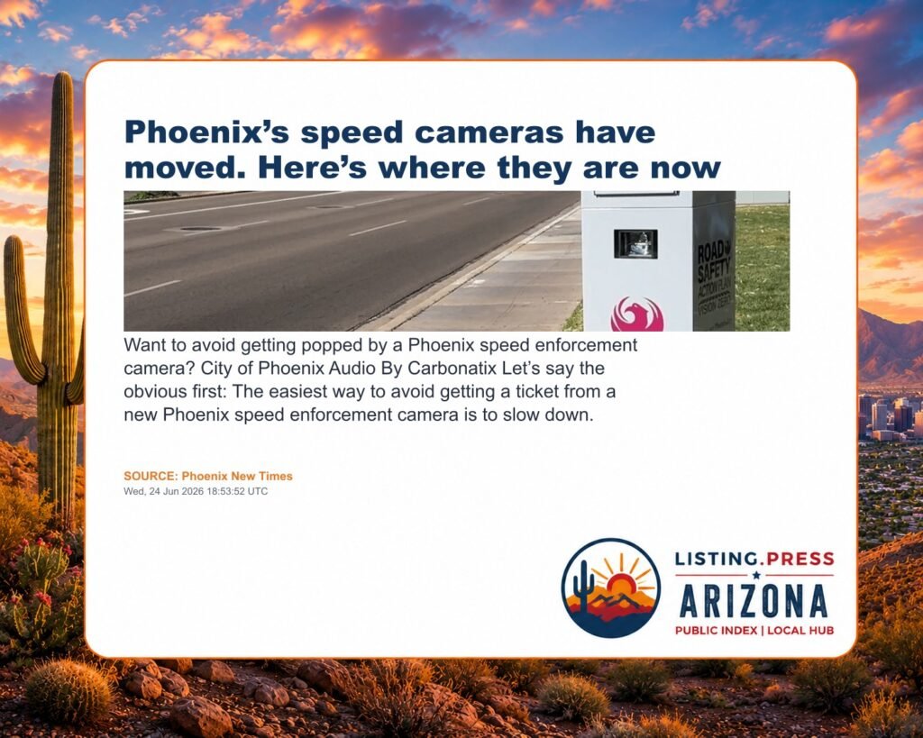 Phoenix’s speed cameras have moved. Here’s where they are now