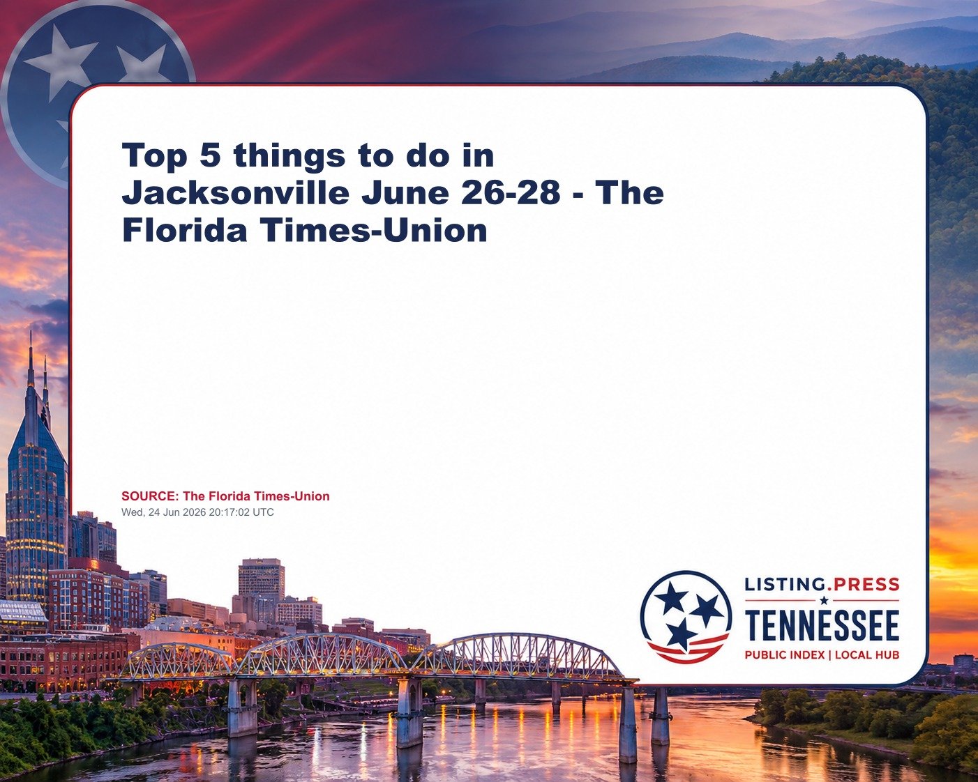 Top 5 things to do in Jacksonville June 26-28 - The Florida Times-Union