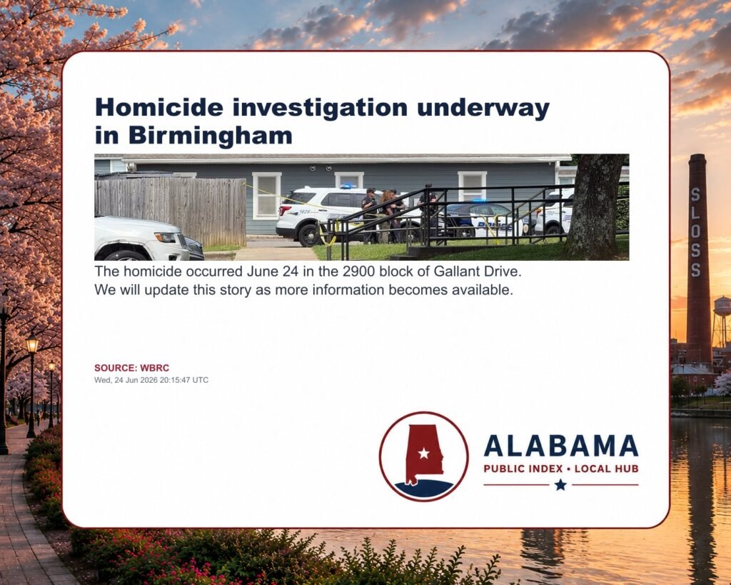 Homicide investigation underway in Birmingham