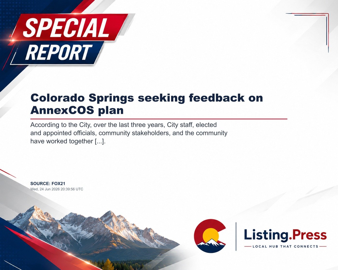 Colorado Springs seeking feedback on AnnexCOS plan