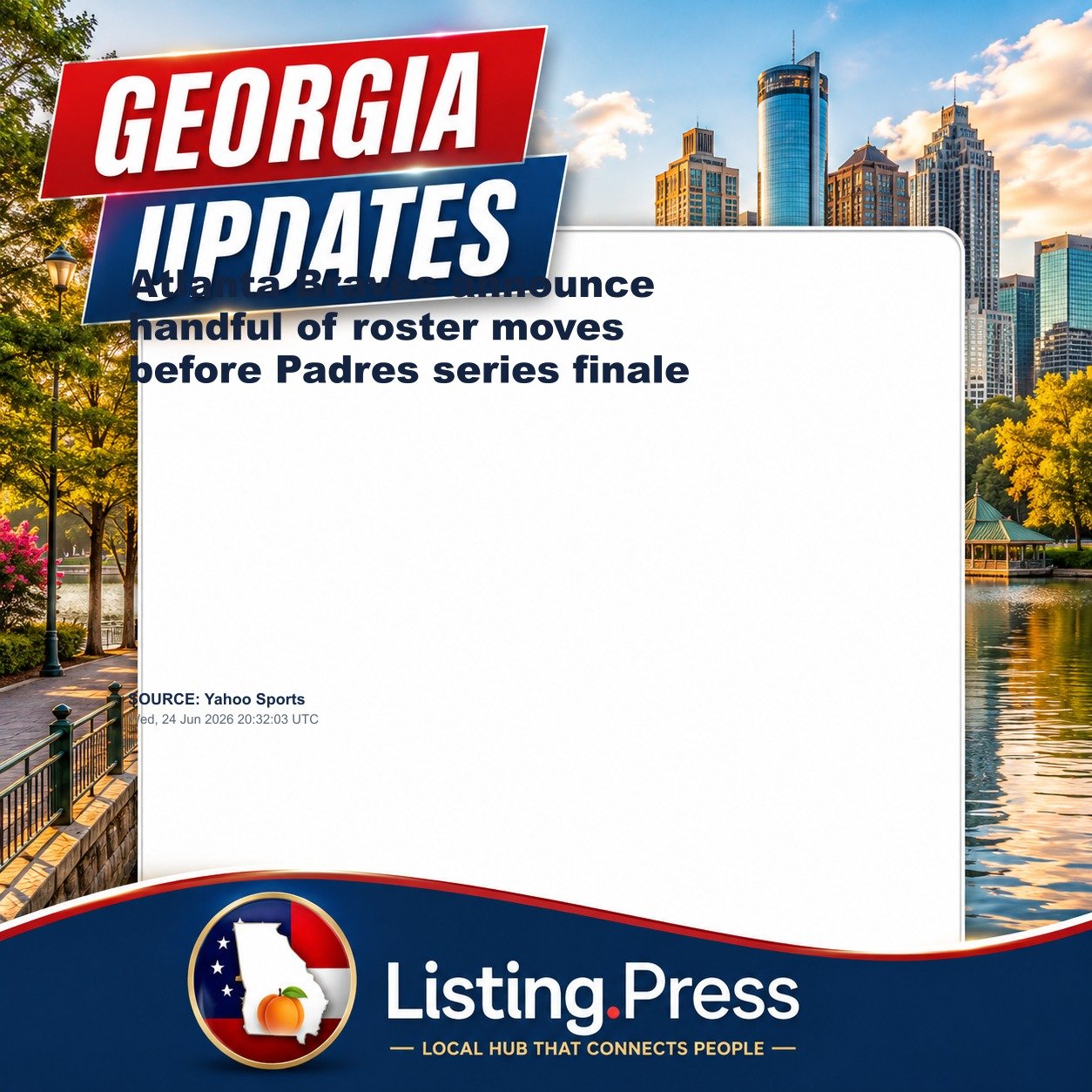 Atlanta Braves announce handful of roster moves before Padres series finale