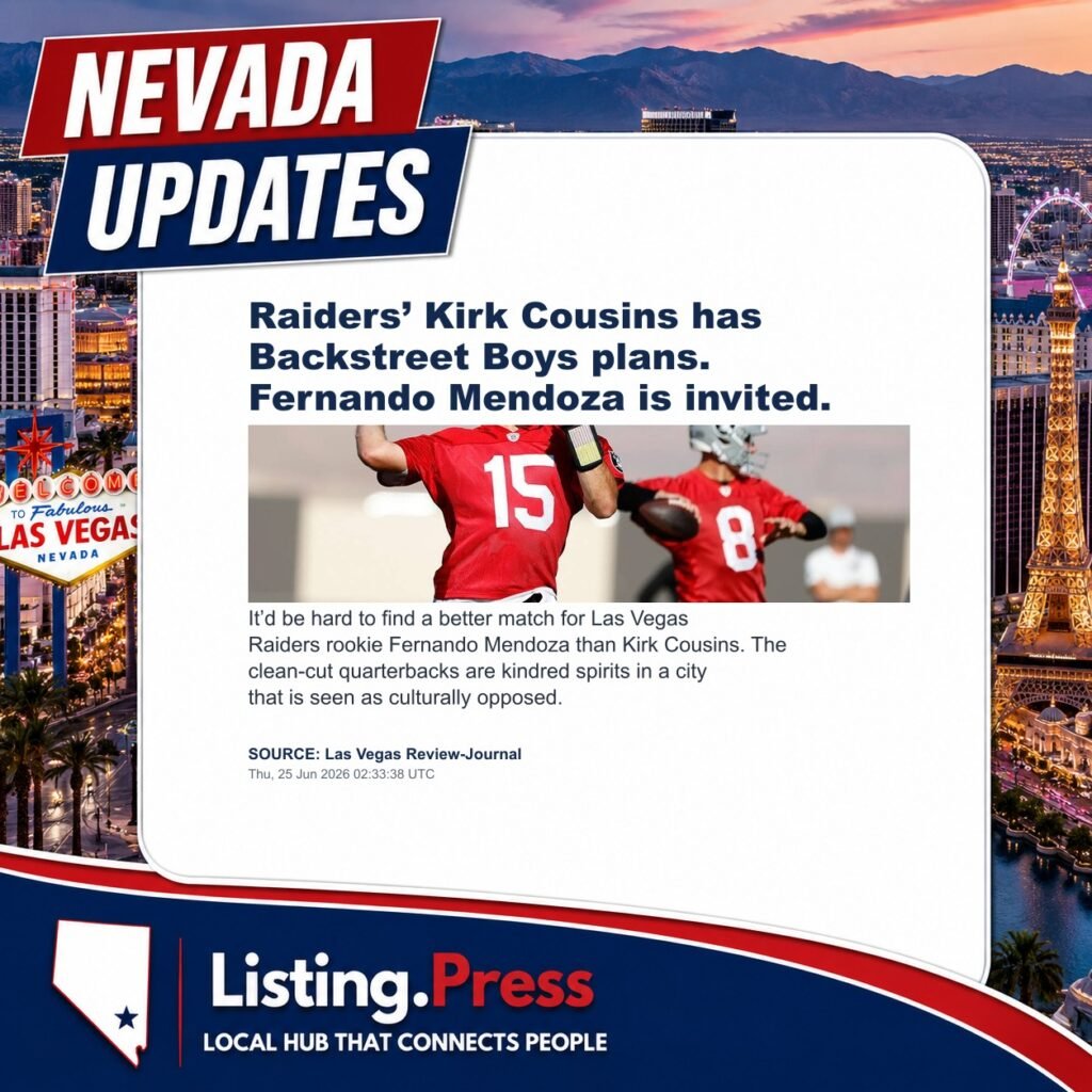Raiders’ Kirk Cousins has Backstreet Boys plans. Fernando Mendoza is invited.