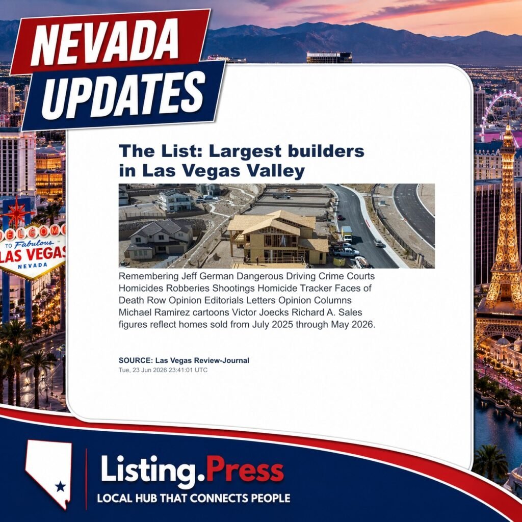 The List: Largest builders in Las Vegas Valley