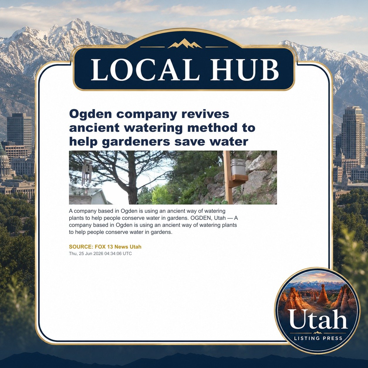 Ogden company revives ancient watering method to help gardeners save water