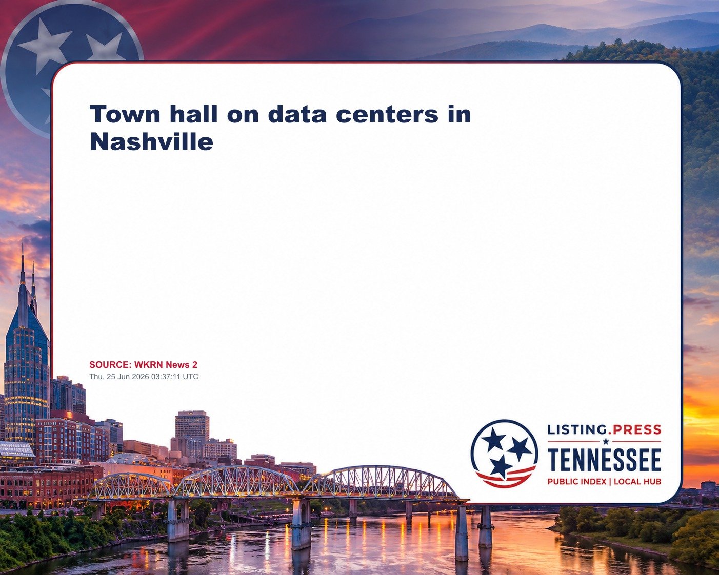 Town hall on data centers in Nashville