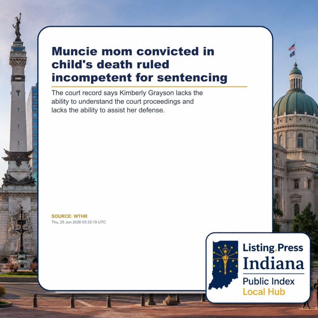 Muncie mom convicted in child’s death ruled incompetent for sentencing