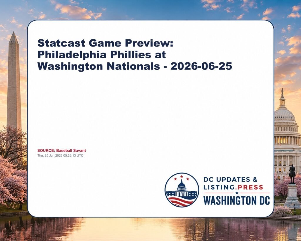 Statcast Game Preview: Philadelphia Phillies at Washington Nationals – 2026-06-25
