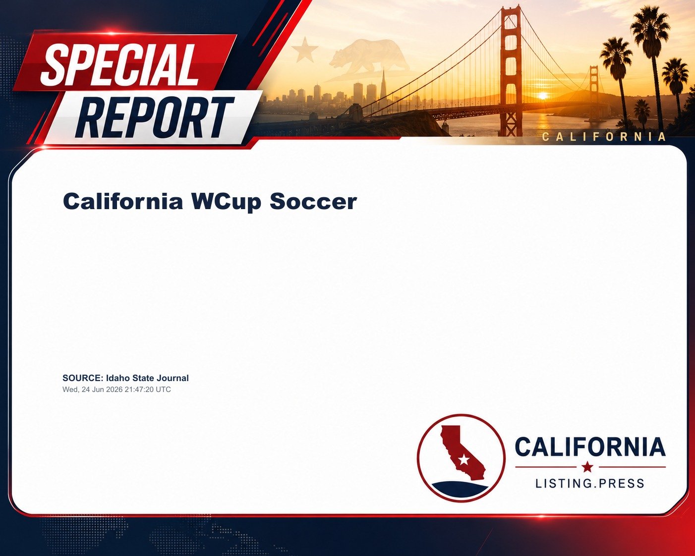 California WCup Soccer