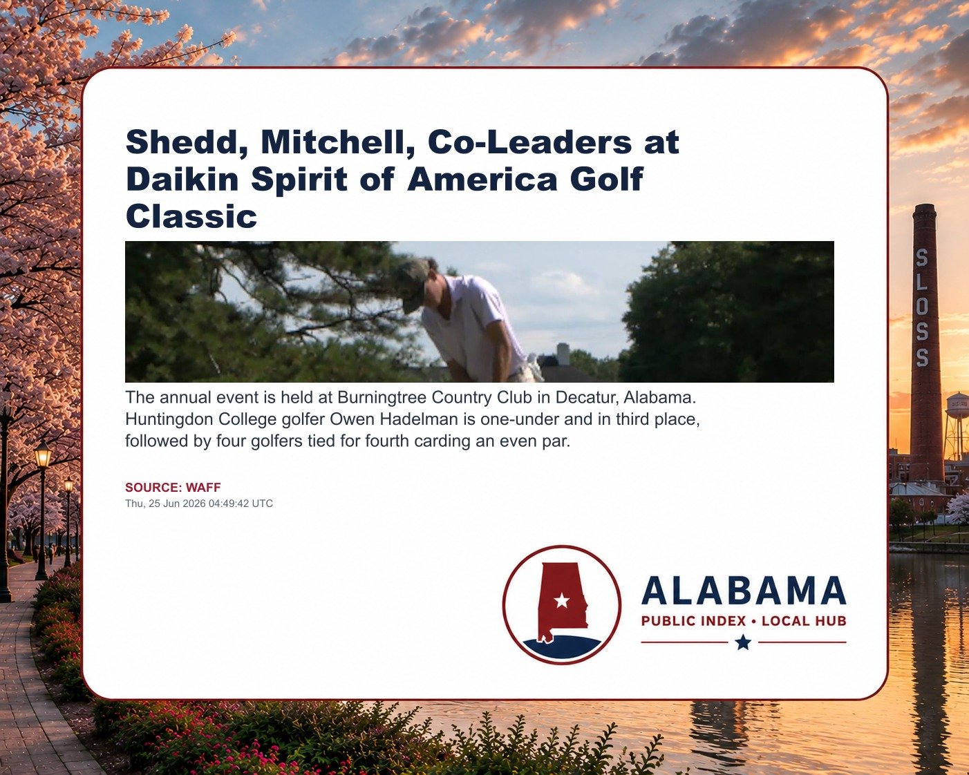 Shedd, Mitchell, Co-Leaders at Daikin Spirit of America Golf Classic