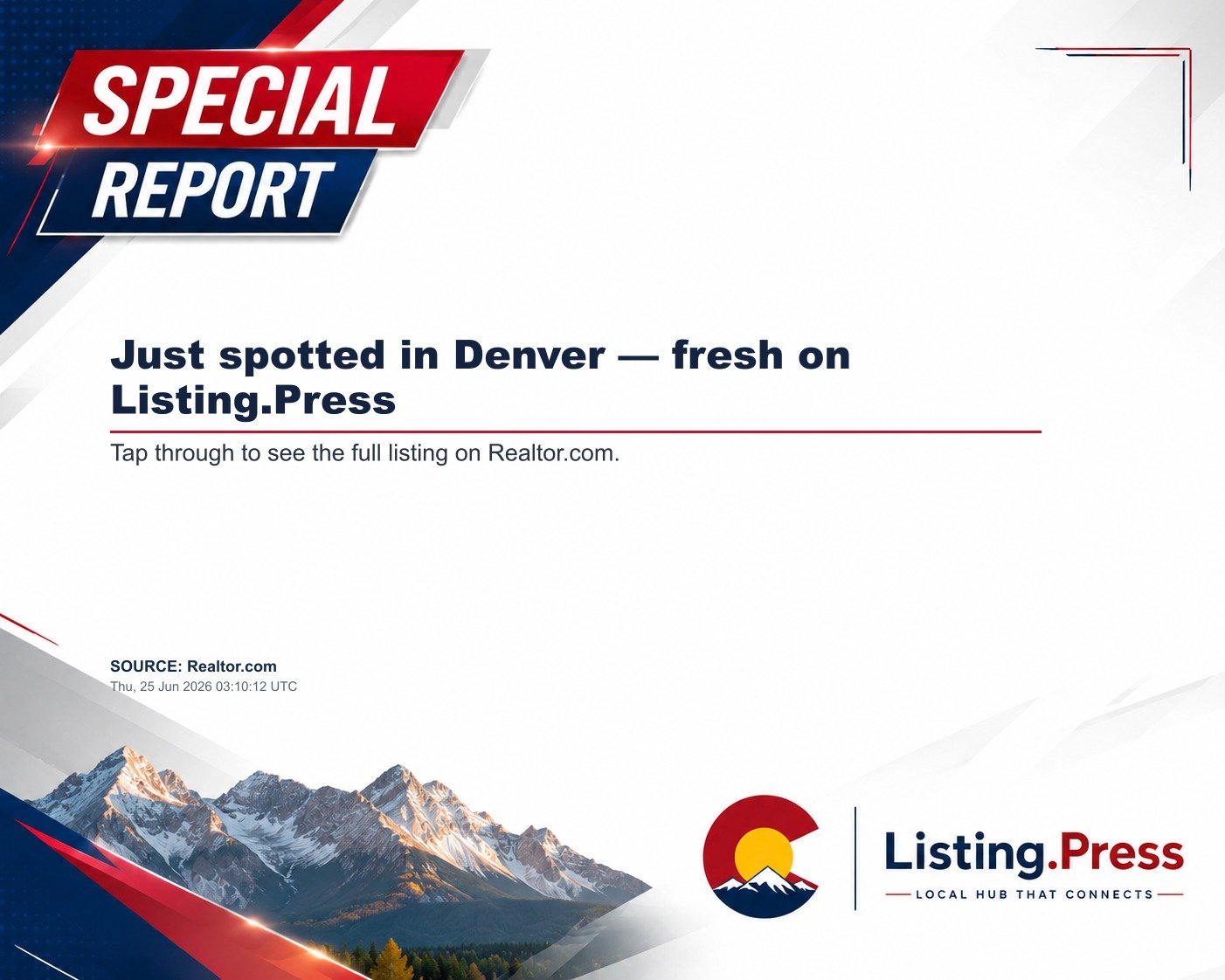 Just spotted in Denver — fresh on Listing.Press