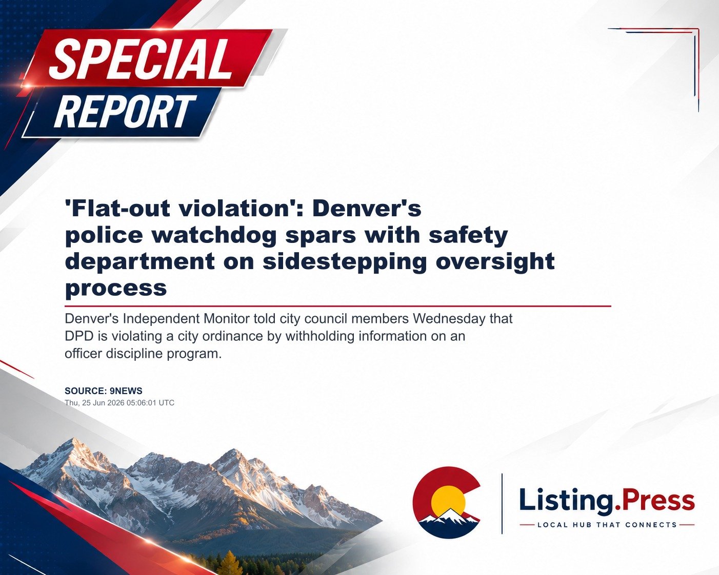 'Flat-out violation': Denver's police watchdog spars with safety department on sidestepping oversight process