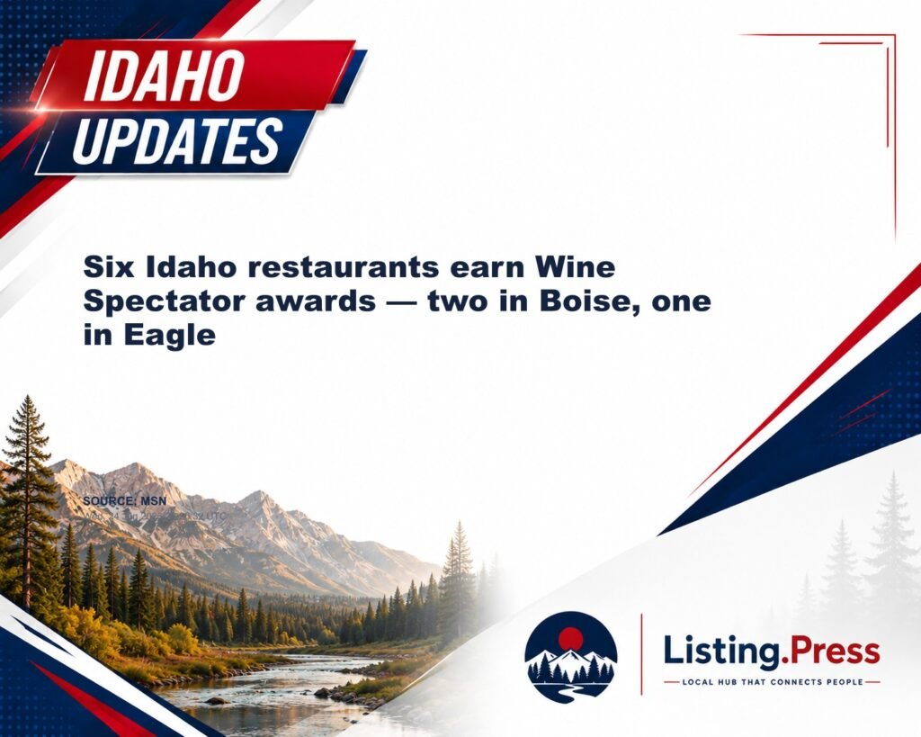 Six Idaho restaurants earn Wine Spectator awards — two in Boise, one in Eagle