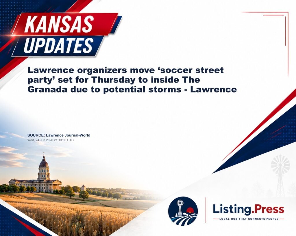 Lawrence organizers move ‘soccer street party’ set for Thursday to inside The Granada due to potential storms – Lawrence