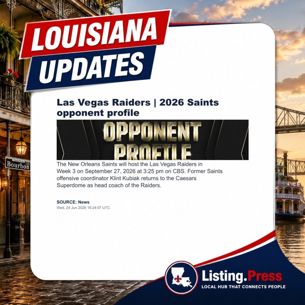 Las Vegas Raiders | 2026 Saints opponent profile