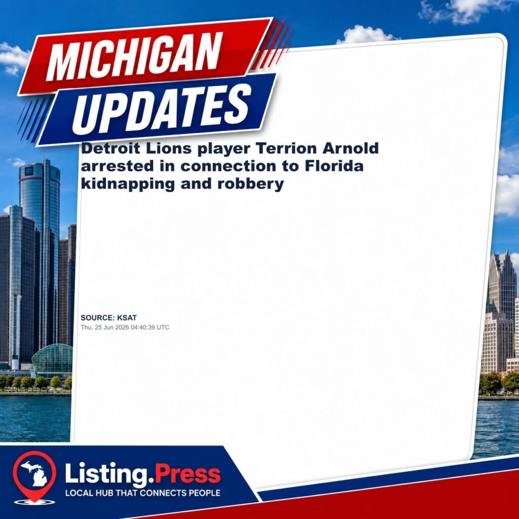 Detroit Lions player Terrion Arnold arrested in connection to Florida kidnapping and robbery
