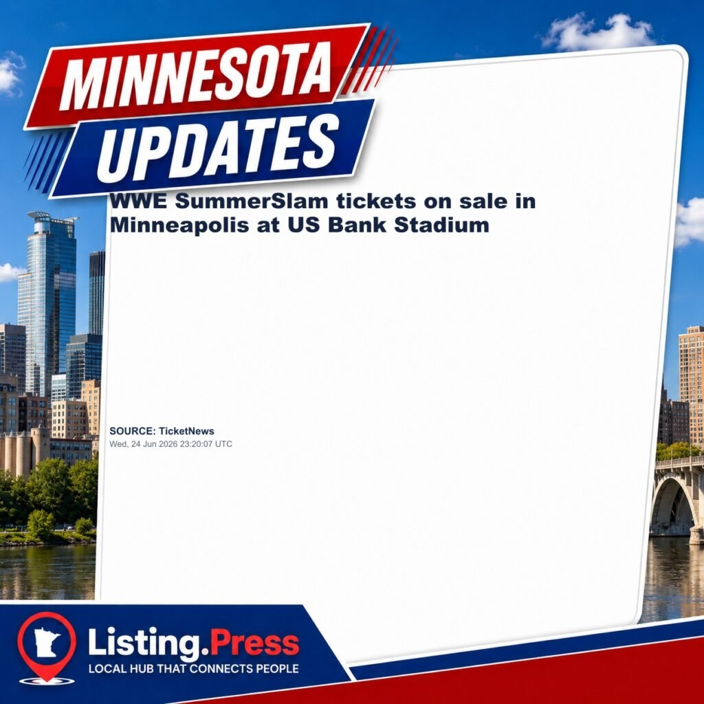 WWE SummerSlam tickets on sale in Minneapolis at US Bank Stadium